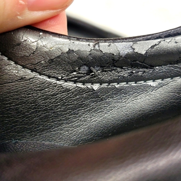 Sesto Meucci Black Leather Patent Side Zip Beckie Lace Up Loafers 6.5 - Picture 10 of 14